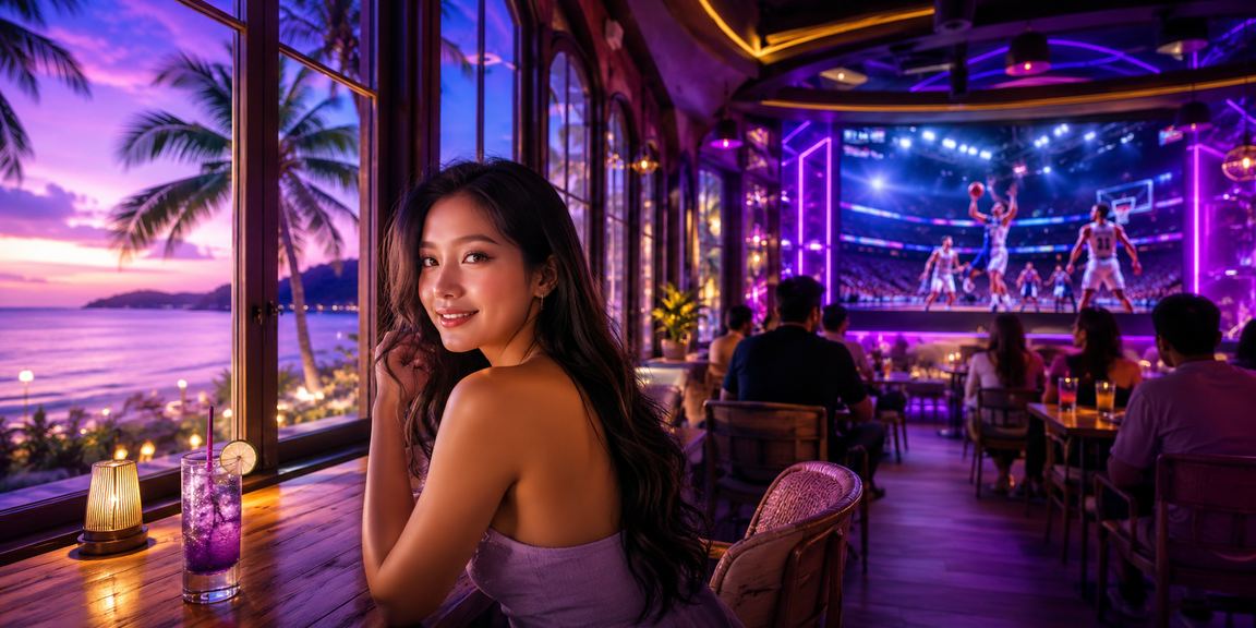 Người hâm mộ tại Phú Quốc theo dõi tỷ lệ cược bóng rổ bên ly cà phê